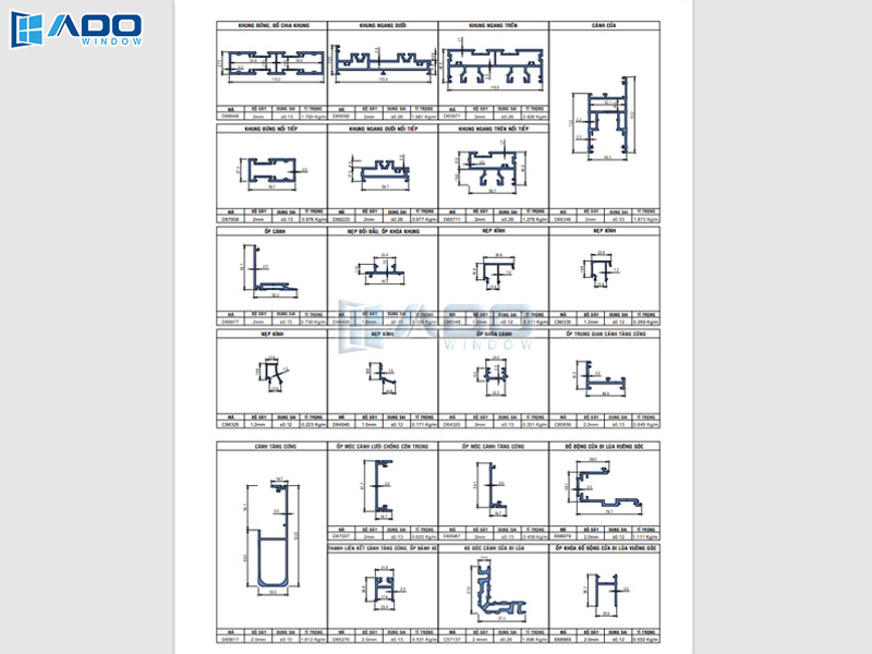 Cửa đi mở trượt Xingfa Class A hệ A115