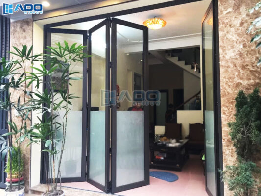 Cửa đi nhôm mở xếp trượt