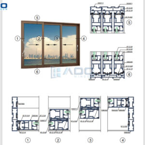 Cửa đi mở trượt Xingfa Class A hệ A115