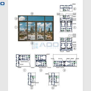 Cửa đi mở trượt Xingfa Class A hệ A115