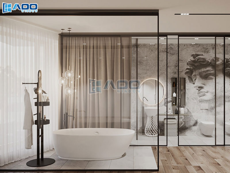 Vách kính cường lực cho nhà tắm